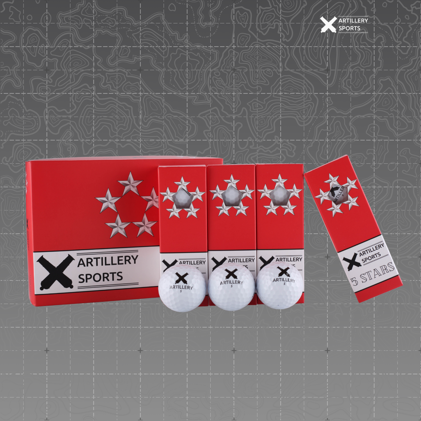 Artillery Sports - 5 Star Series - 3 Layer Premium Golf Balls - 12 pack