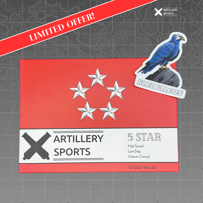 Artillery Sports - 5 Star Series - 3 Layer Premium Golf Balls - 12 pack - LIMITED OFFER